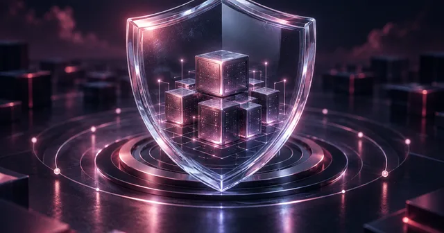 Escudo de cristal que protege un conjunto de datos