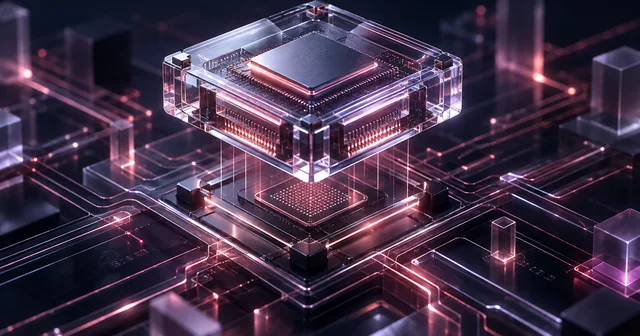 Procesador de cristal sobre circuitos conectados